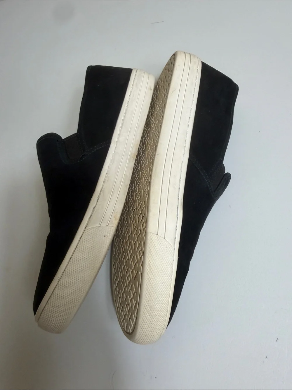 Tory Burch Jesse Black Suede Leather Slip-On Sneakers Size 5.5